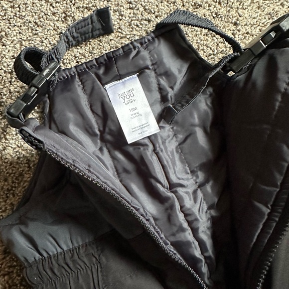 Carters Baby Snow Suit Set Bear Snowbib Overall - Picture 6 of 7